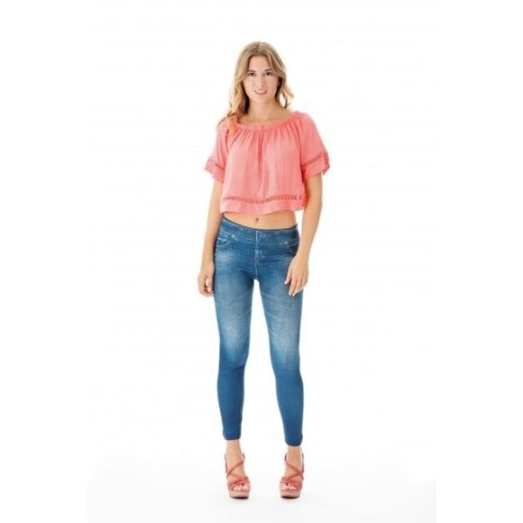 💥COMFORTISSE Jean Jeggings Denim Look Tights💥 - Picture 4 of 6